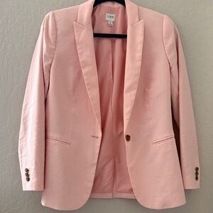 J. Crew Light Pink Single-Button Tailored Blazer
